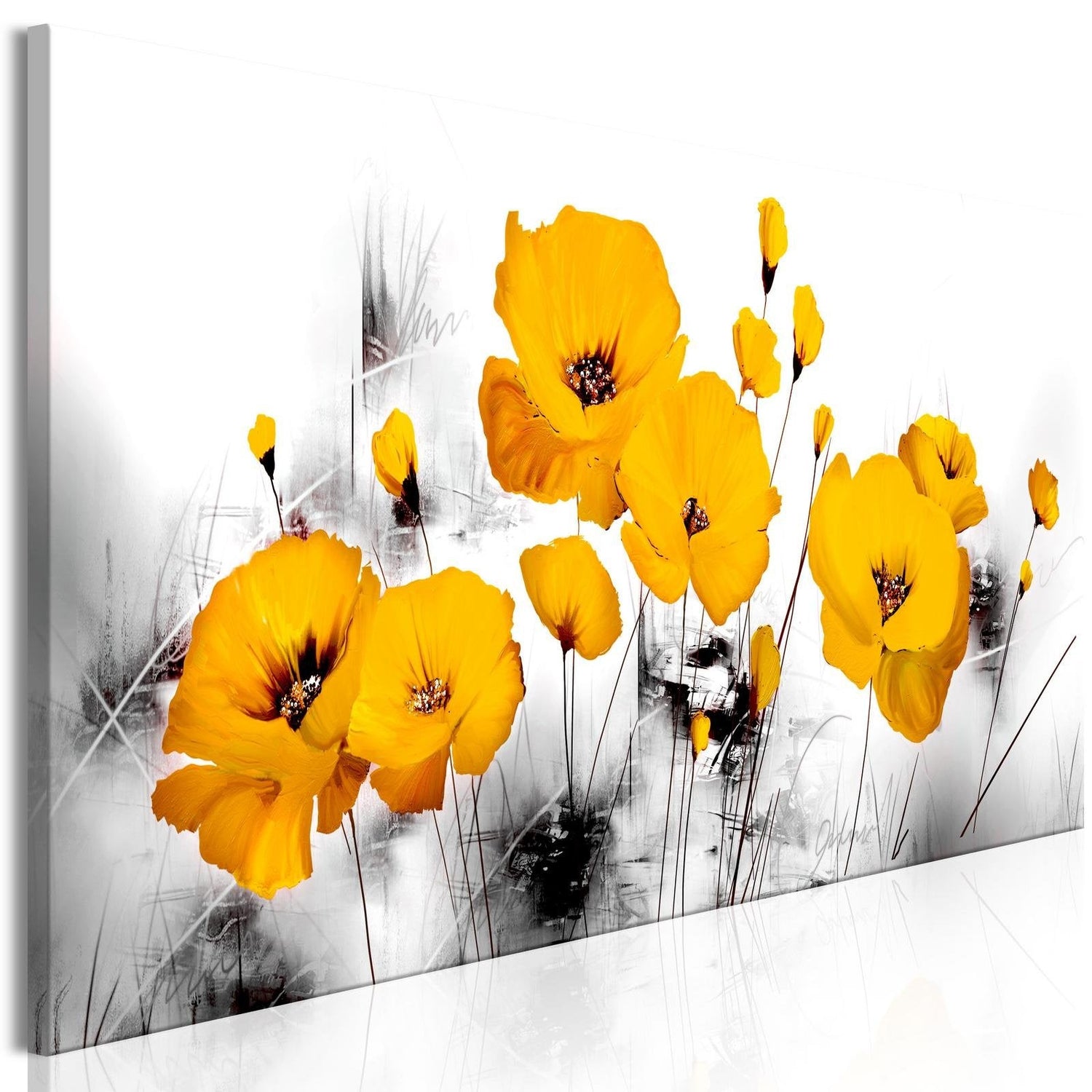 Stretched Canvas Floral Art - Sunny Meadow Narrow-Tiptophomedecor