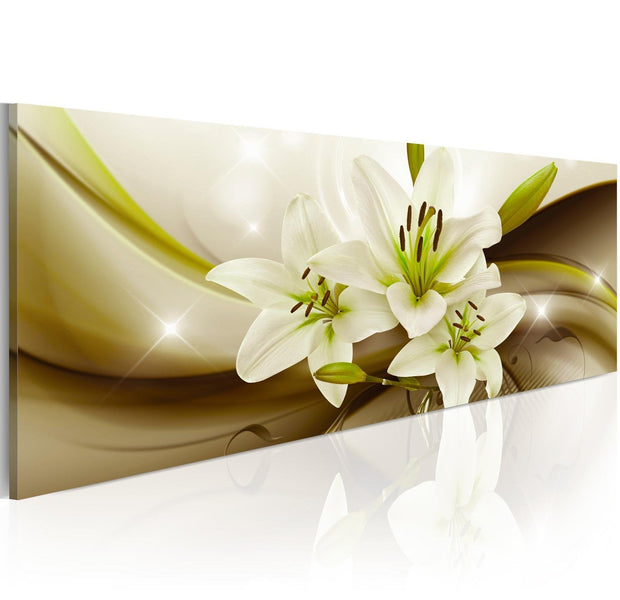 Stretched Canvas Floral Art - Temptation Of Lilies-Tiptophomedecor