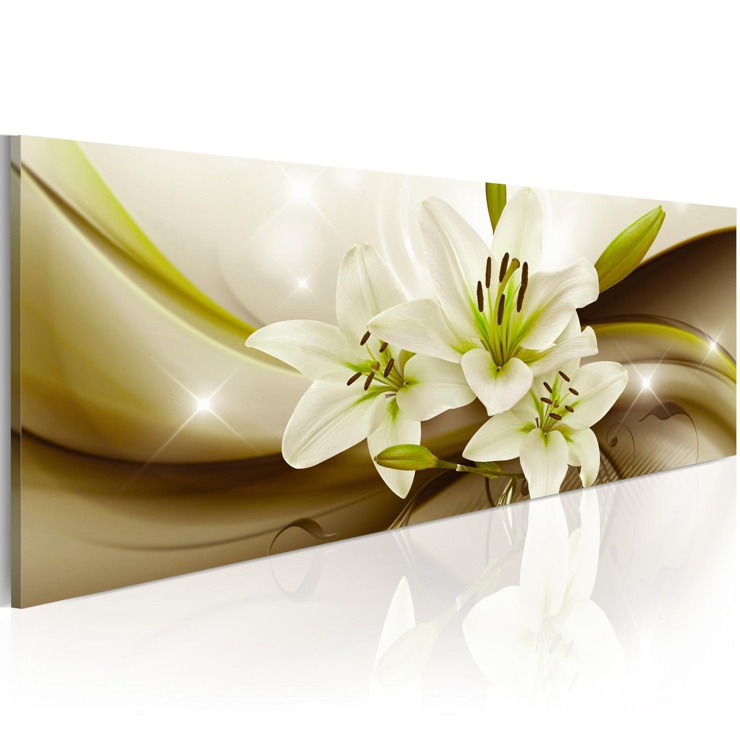Stretched Canvas Floral Art - Temptation Of Lilies-Tiptophomedecor