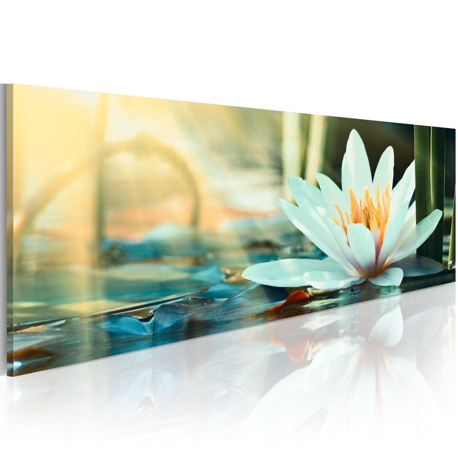 Stretched Canvas Floral Art - The Lake Of Lotus-Tiptophomedecor