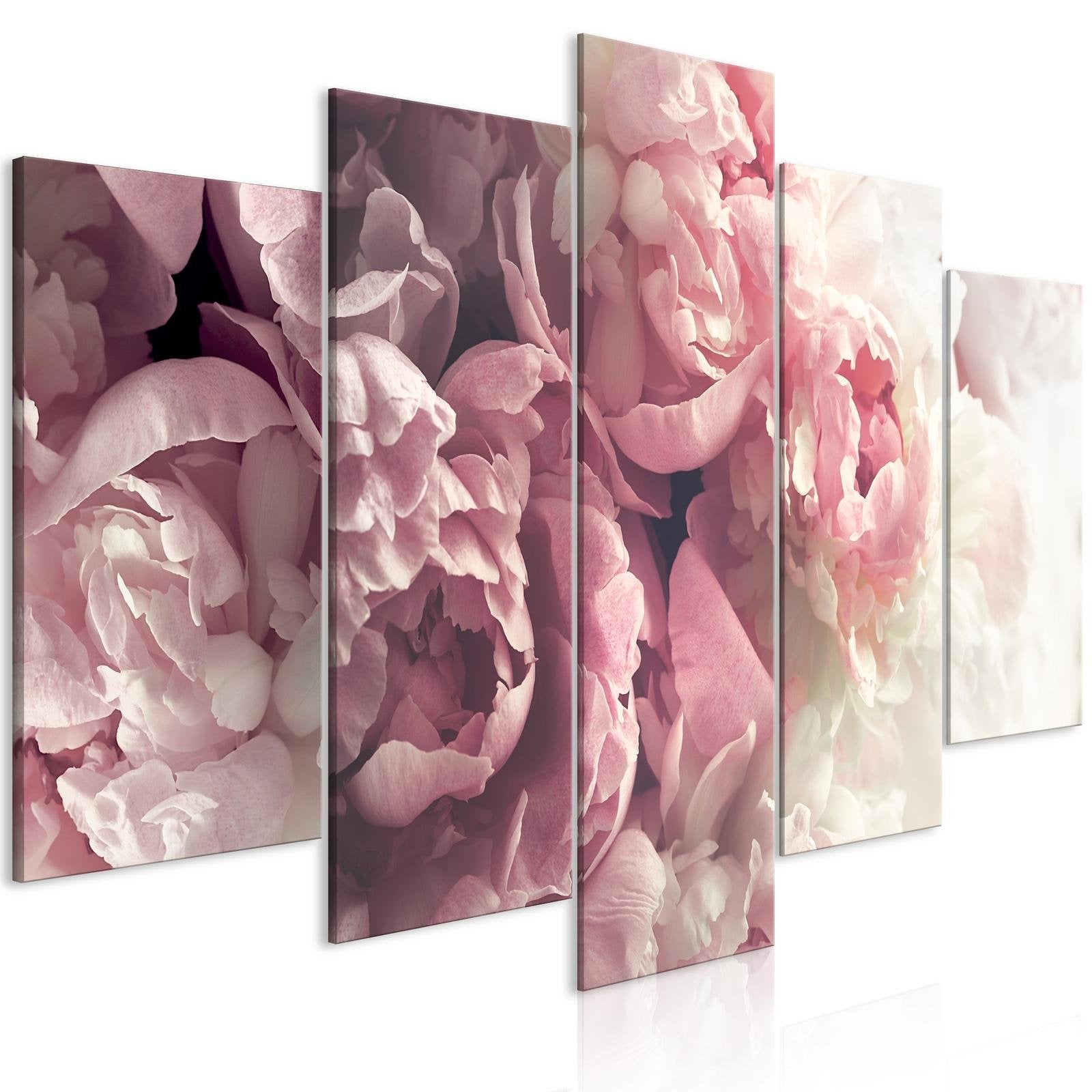 Stretched Canvas Floral Art - Vintage Peonies Wide-Tiptophomedecor