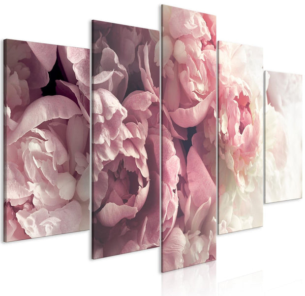 Stretched Canvas Floral Art - Vintage Peonies Wide-Tiptophomedecor