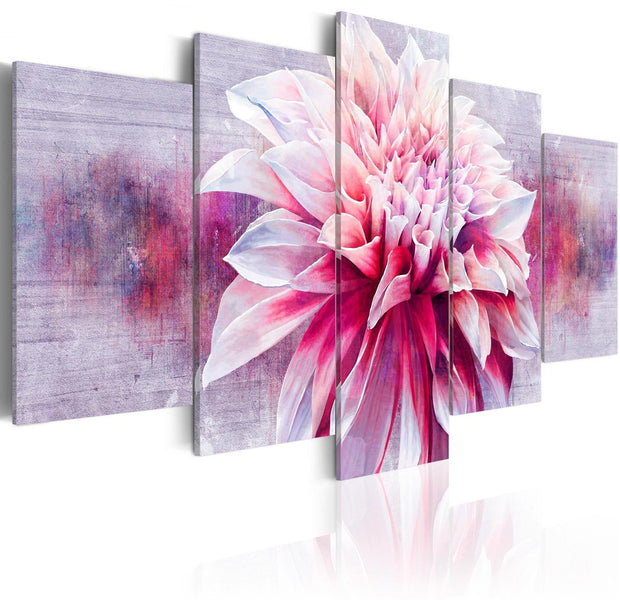 Stretched Canvas Floral Art - Violet Dahlia-Tiptophomedecor