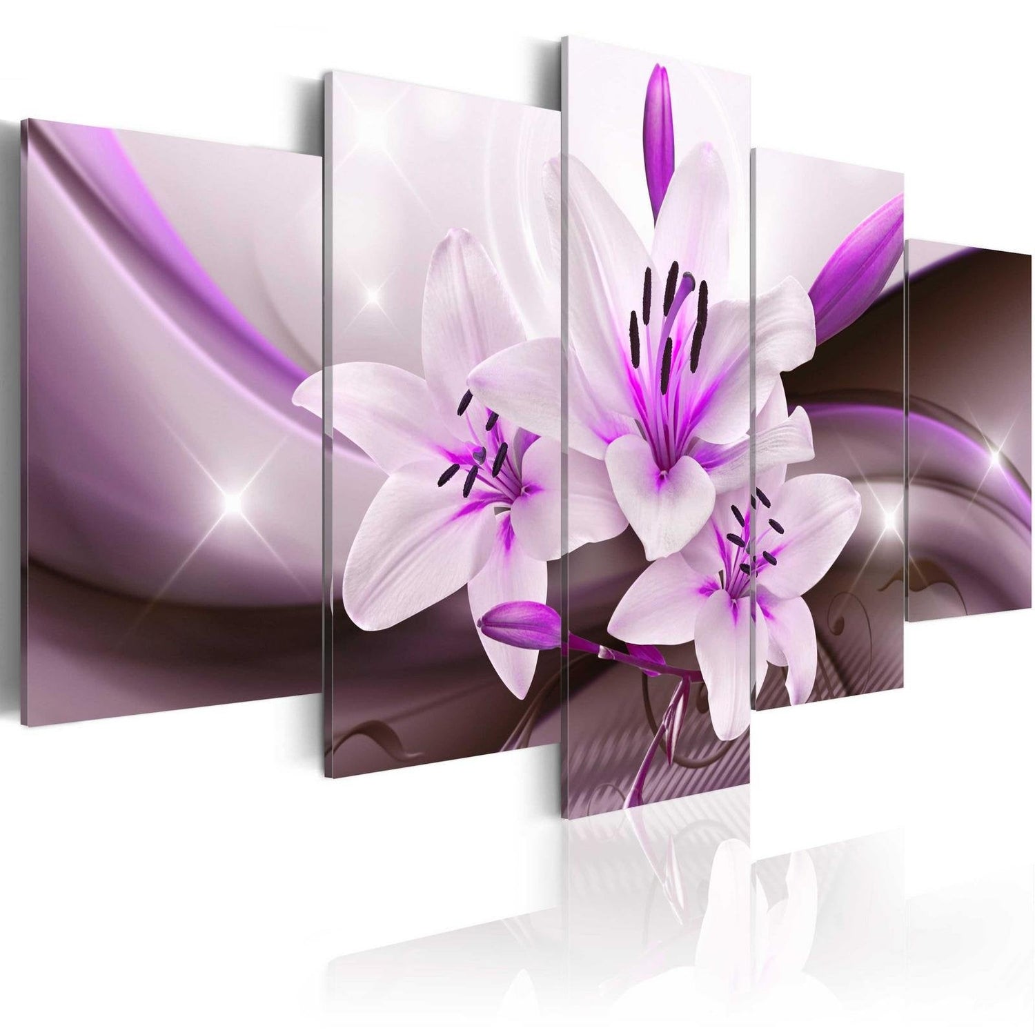 Stretched Canvas Floral Art - Violet Desert Lily-Tiptophomedecor