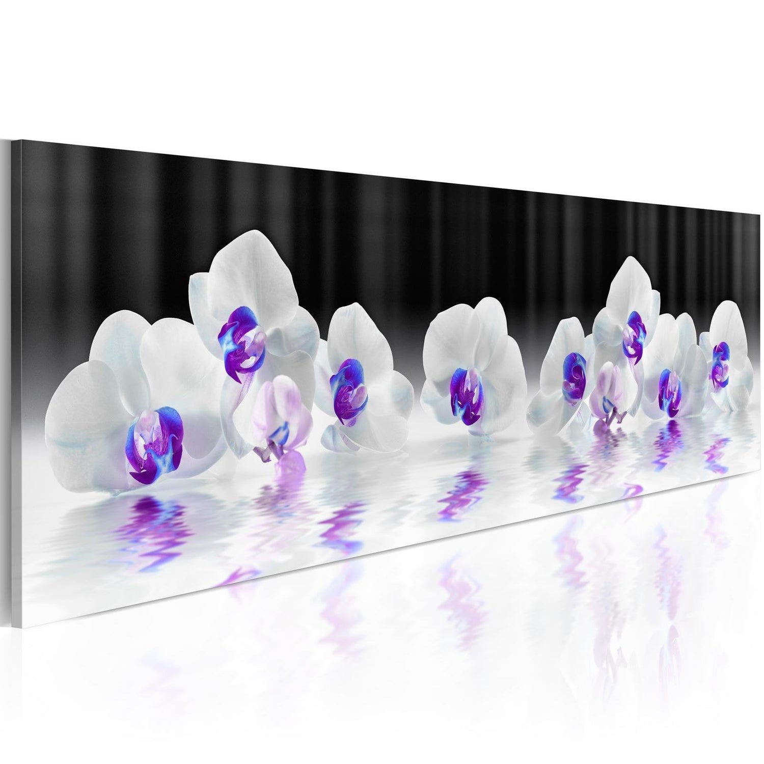 Stretched Canvas Floral Art - Water Orchids-Tiptophomedecor
