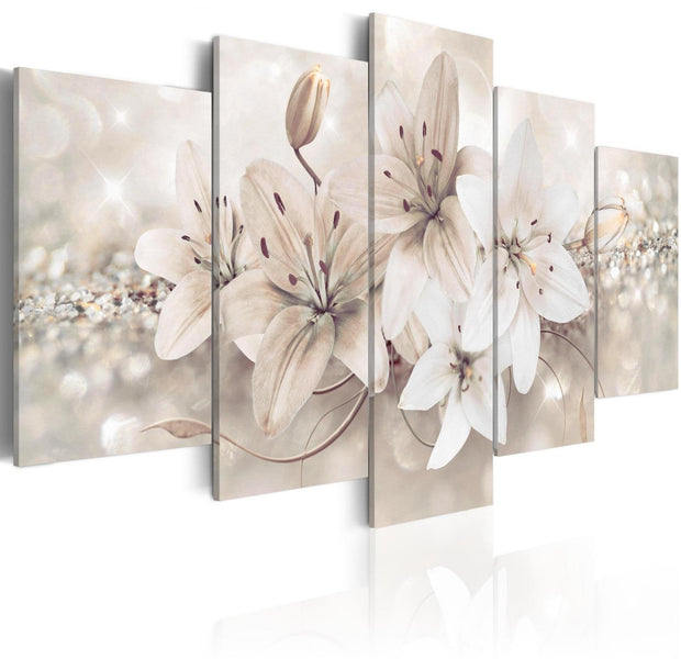 Stretched Canvas Floral Art - Winter Princess-Tiptophomedecor