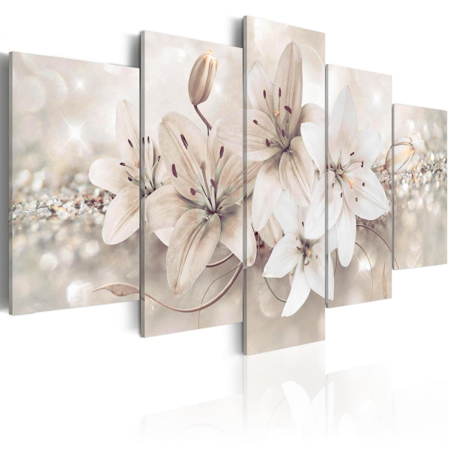 Stretched Canvas Floral Art - Winter Princess-Tiptophomedecor