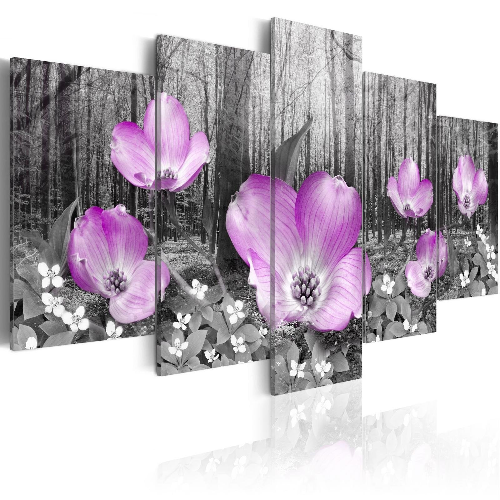 Stretched Canvas Floral Art - Woody Flora-Tiptophomedecor