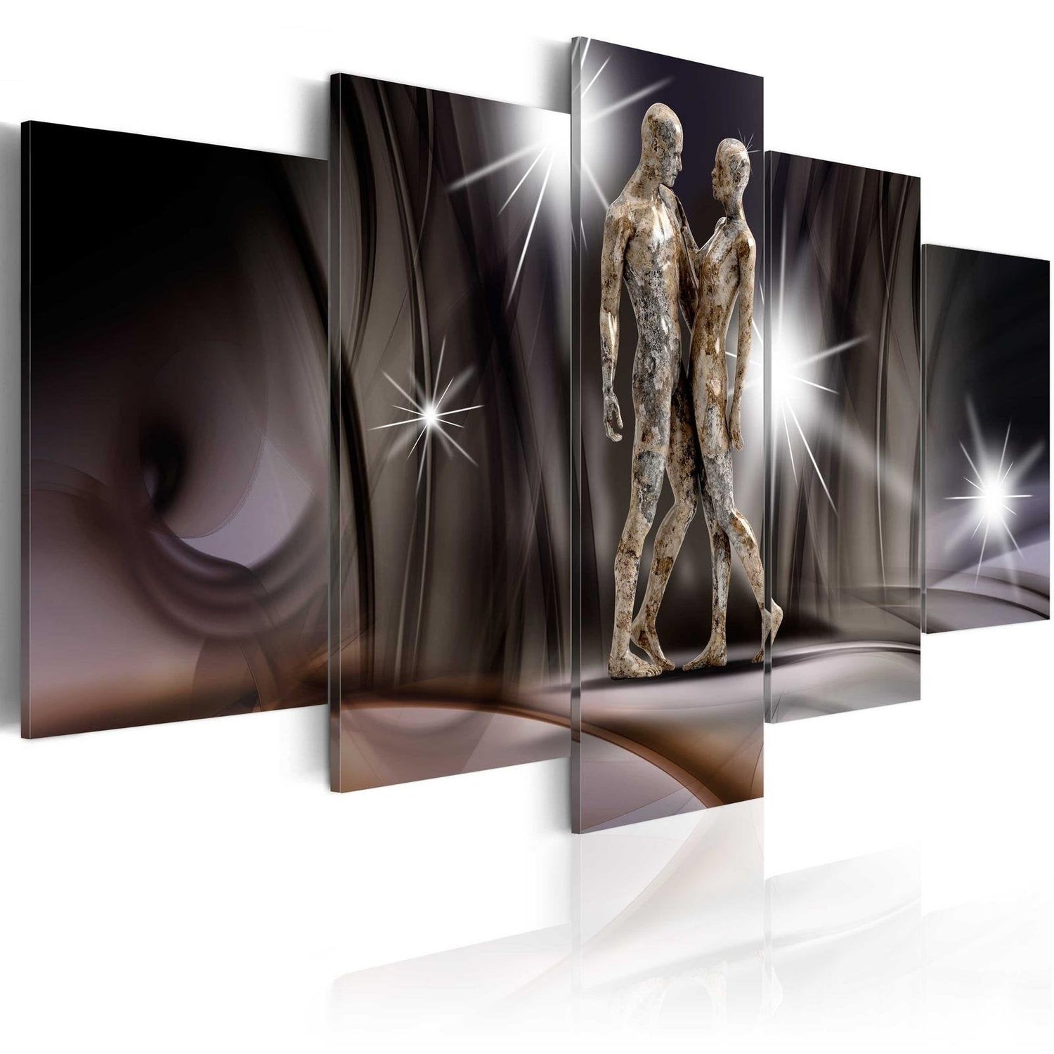 Stretched Canvas Glamour Art - Golden Touch-Tiptophomedecor