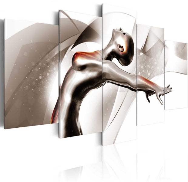 Stretched Canvas Glamour Art - She Dances In Gold-Tiptophomedecor