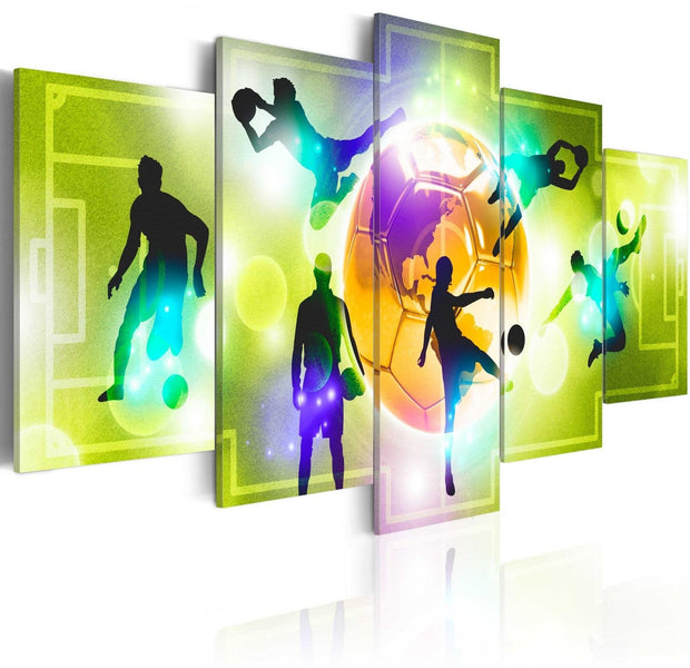 Stretched Canvas Kids Art - Energy Of The Game-Tiptophomedecor