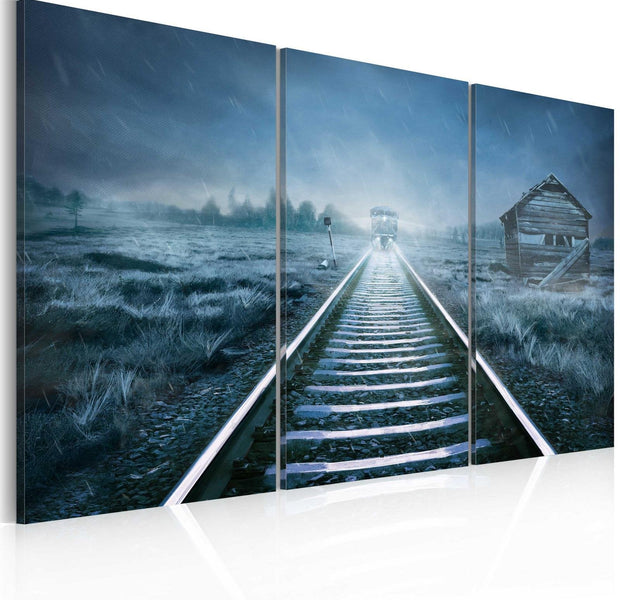 Stretched Canvas Landscape Art - A Journey In The Fog-Tiptophomedecor