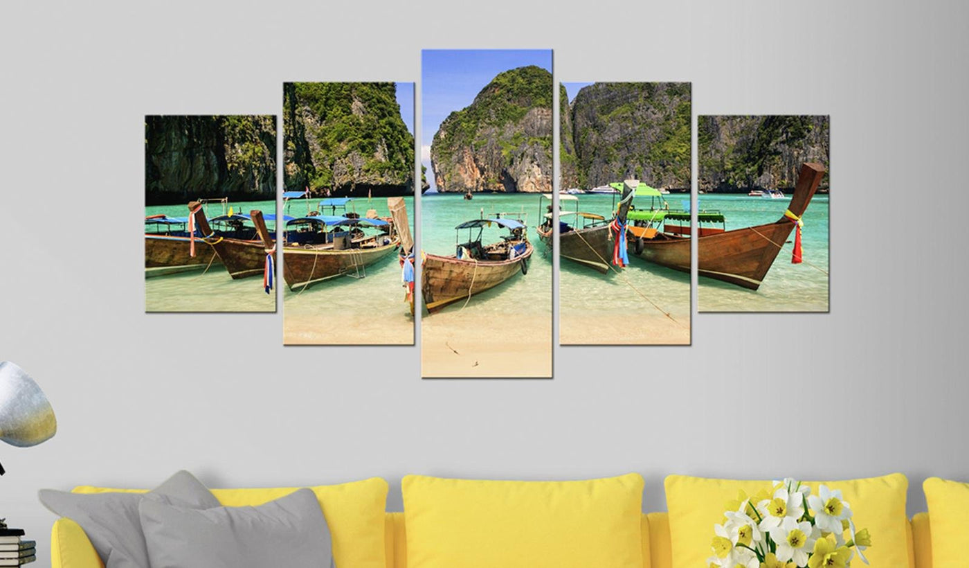 Stretched Canvas Landscape Art - A Patch Of Paradise-Tiptophomedecor