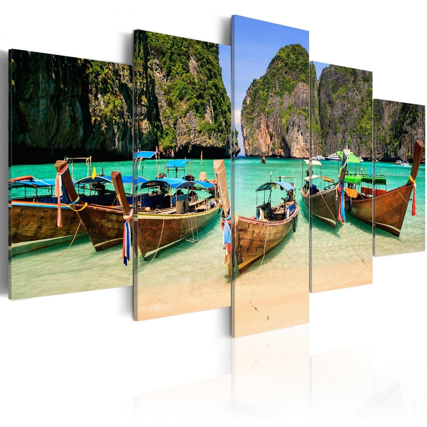 Stretched Canvas Landscape Art - A Patch Of Paradise-Tiptophomedecor