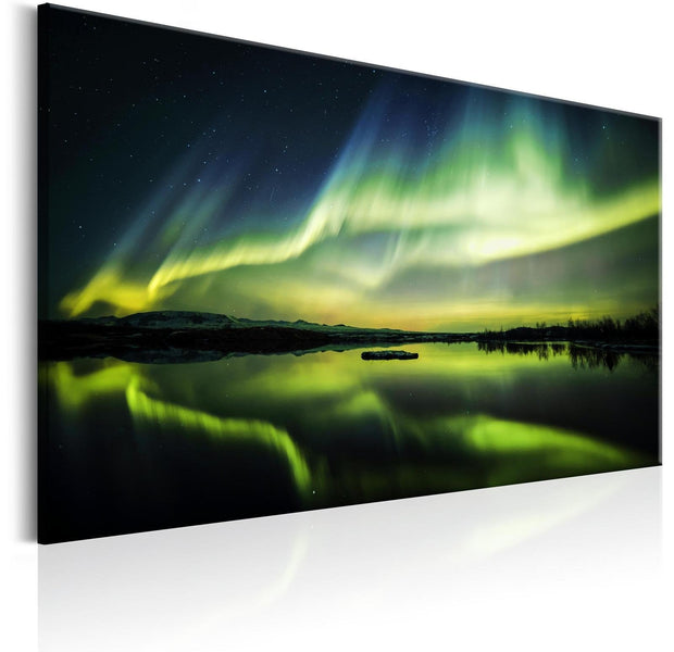 Stretched Canvas Landscape Art - Aurora Borealis-Tiptophomedecor