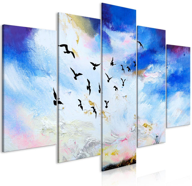 Stretched Canvas Landscape Art - Autumn Is Coming 5 Piece-Tiptophomedecor