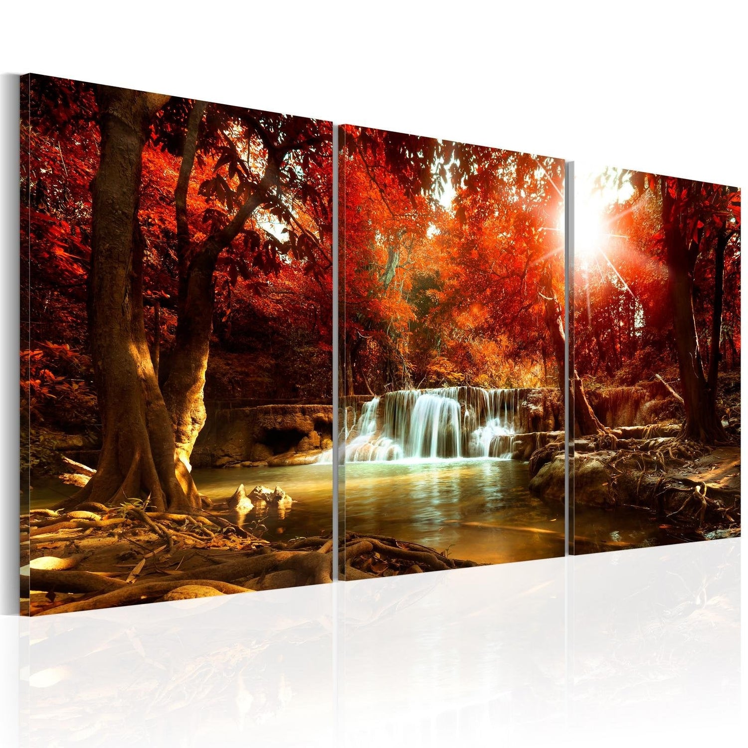 Stretched Canvas Landscape Art - Autumnal Calm-Tiptophomedecor