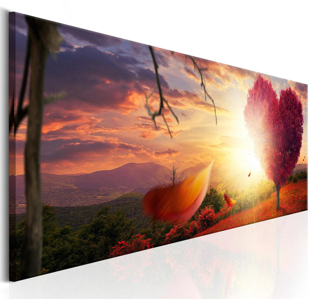 Stretched Canvas Landscape Art - Autumnal Heart-Tiptophomedecor