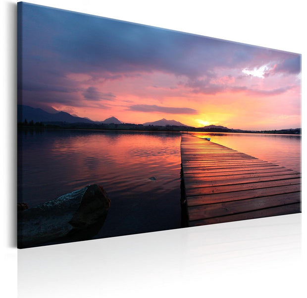 Stretched Canvas Landscape Art - Bay Of Silence-Tiptophomedecor