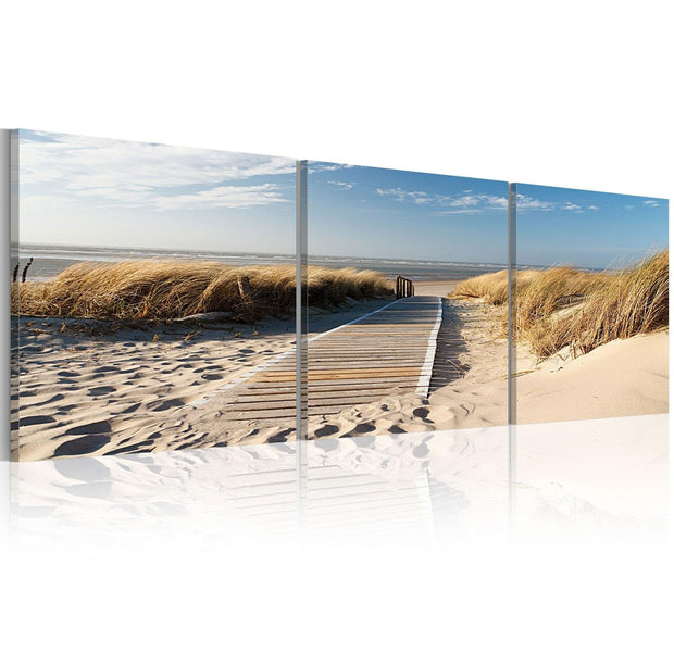 Stretched Canvas Landscape Art - Beach 3 Piece-Tiptophomedecor