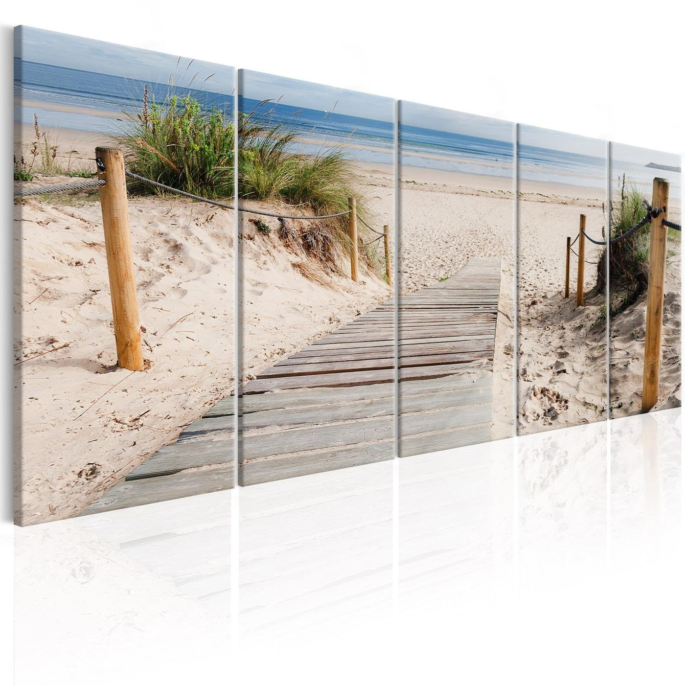 Stretched Canvas Landscape Art - Beach After Rain-Tiptophomedecor