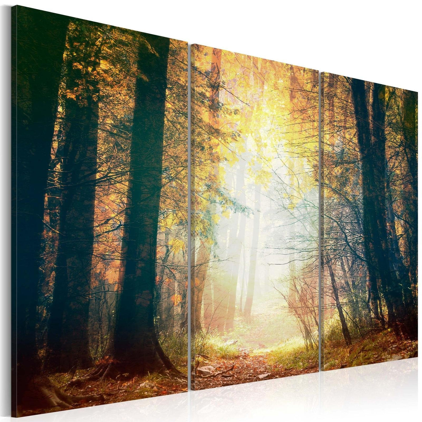 Stretched Canvas Landscape Art - Beauty Of Autumn 3 Piece-Tiptophomedecor