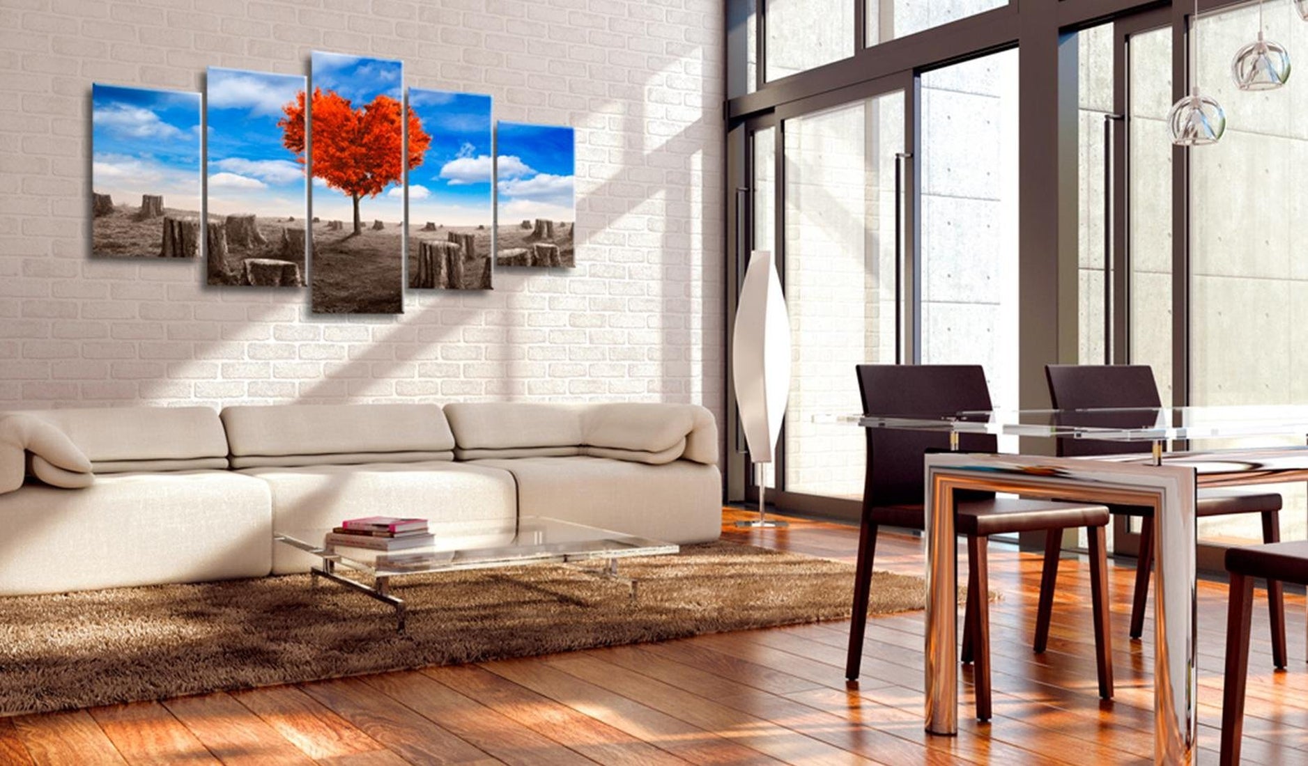 Stretched Canvas Landscape Art - Belive In Love-Tiptophomedecor