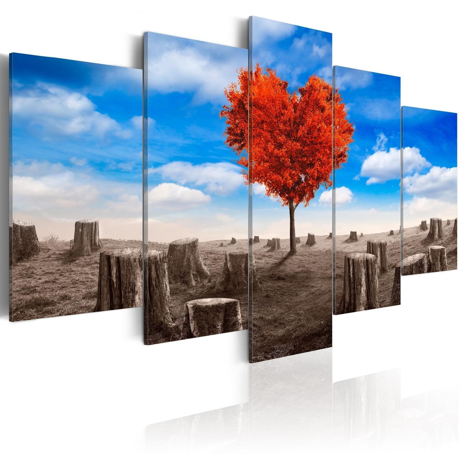 Stretched Canvas Landscape Art - Belive In Love-Tiptophomedecor