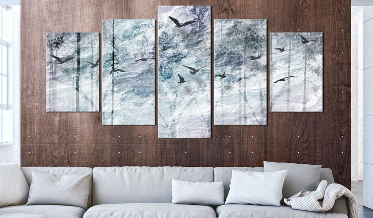 Stretched Canvas Landscape Art - Blue Forest-Tiptophomedecor