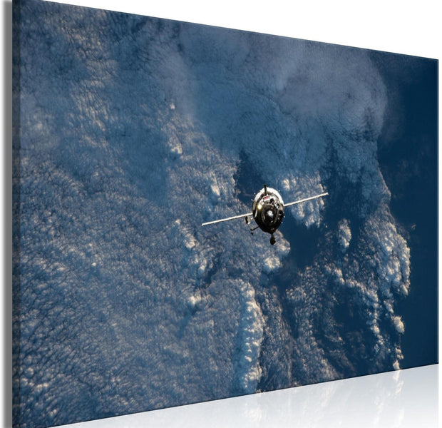 Stretched Canvas Landscape Art - Blue Planet Vertical-Tiptophomedecor