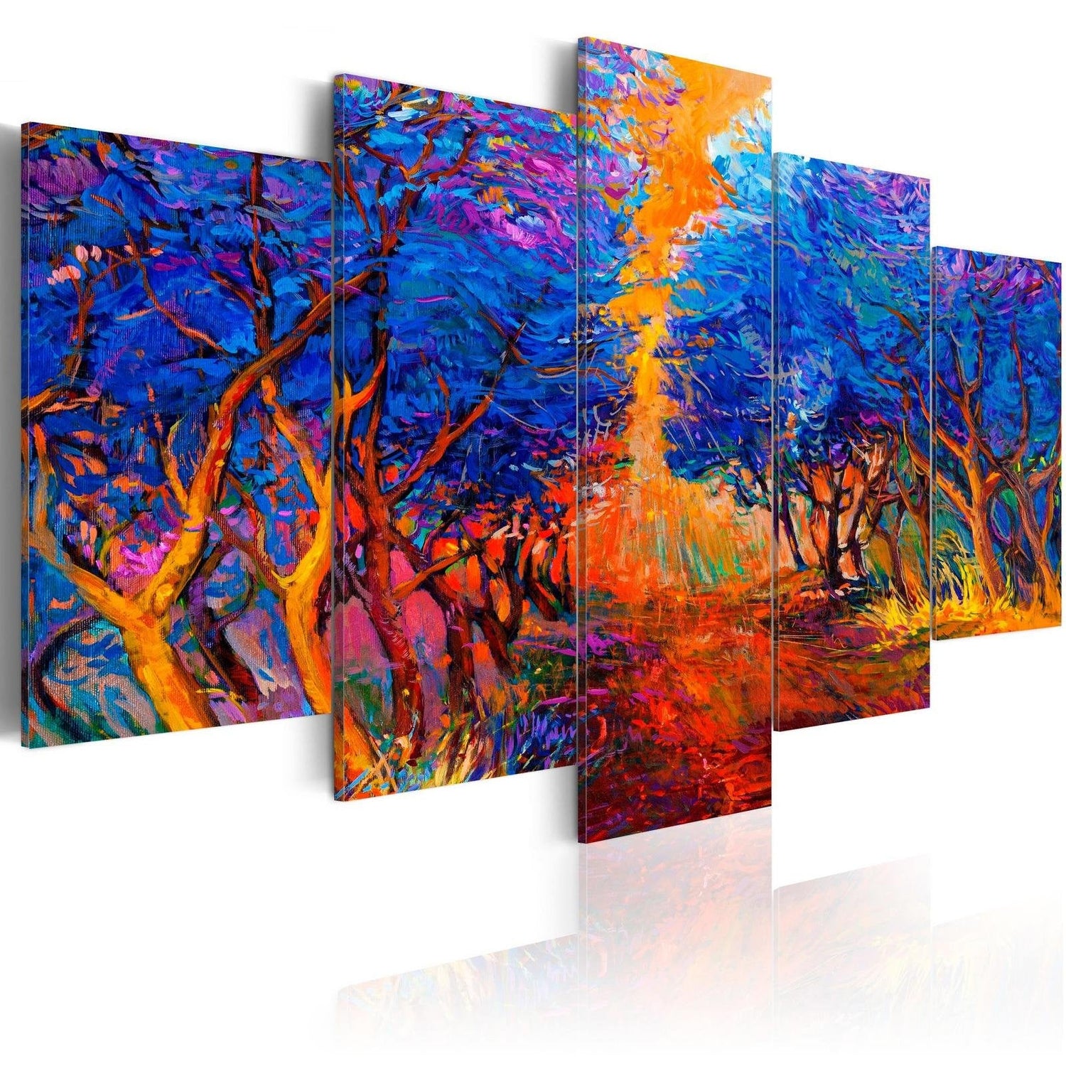 Stretched Canvas Landscape Art - Blue Valley-Tiptophomedecor