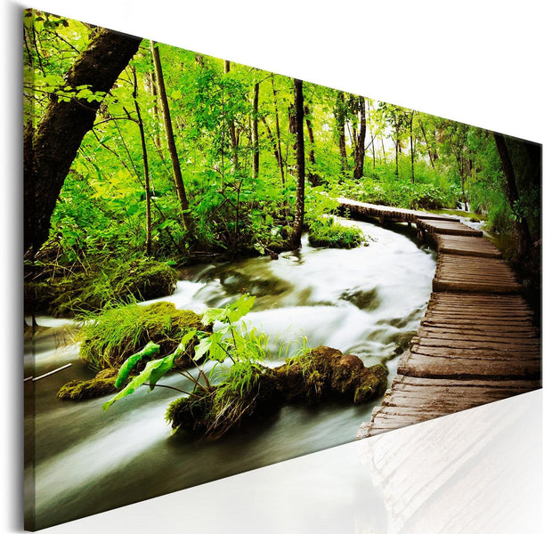 Stretched Canvas Landscape Art - Bridge Over Water-Tiptophomedecor