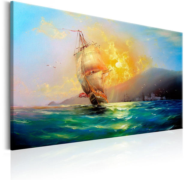 Stretched Canvas Landscape Art - Burning Sky-Tiptophomedecor