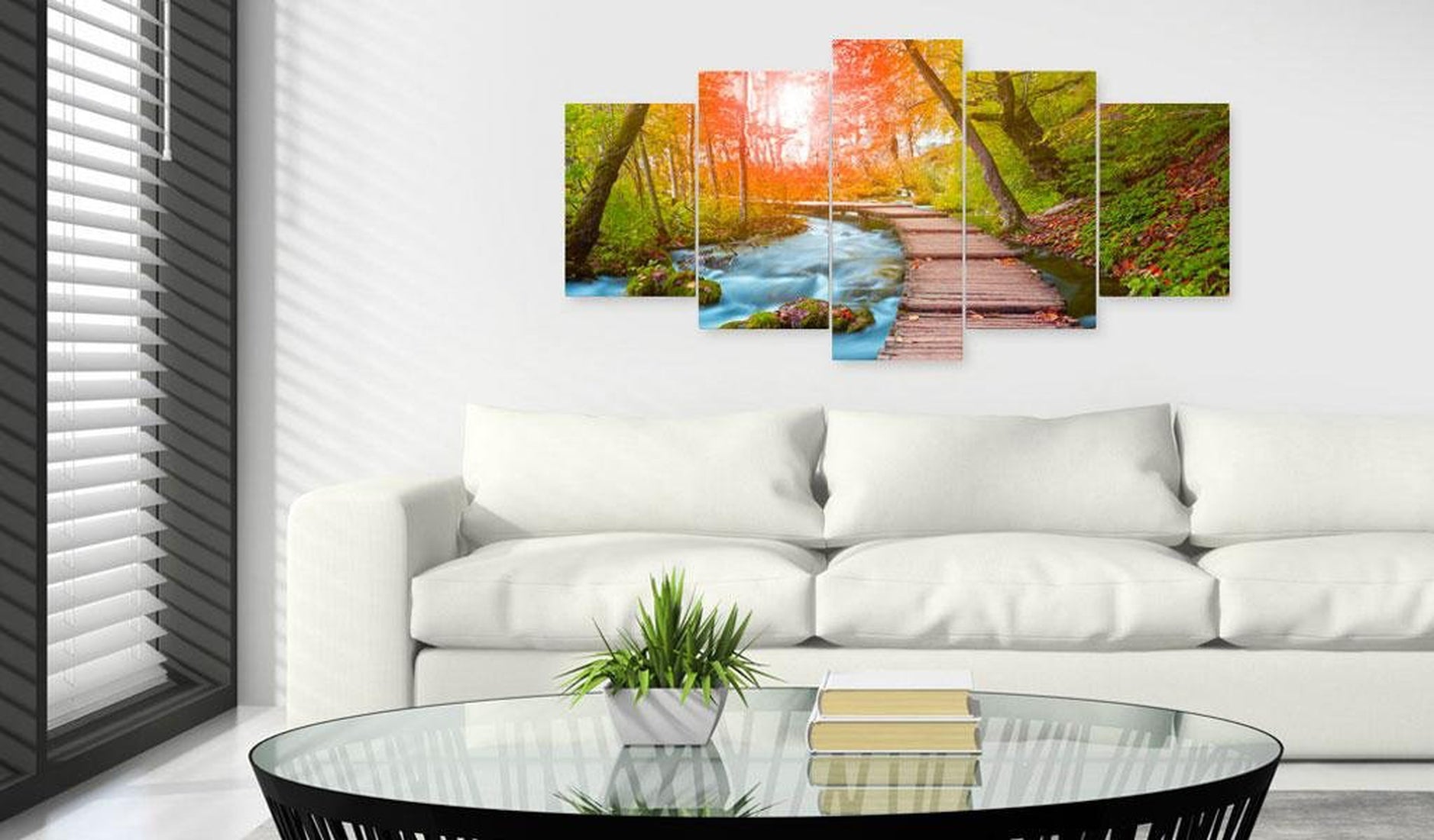 Stretched Canvas Landscape Art - By The Riverside-Tiptophomedecor