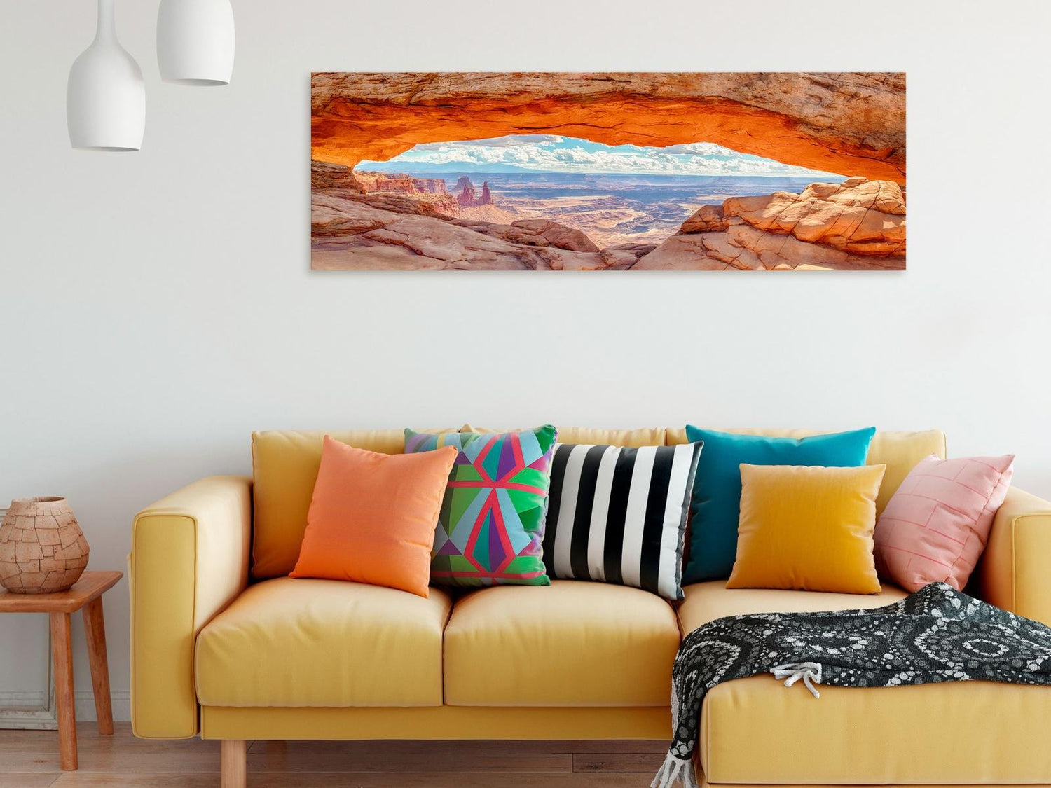 Stretched Canvas Landscape Art - Canyon In Utah Narrow-Tiptophomedecor