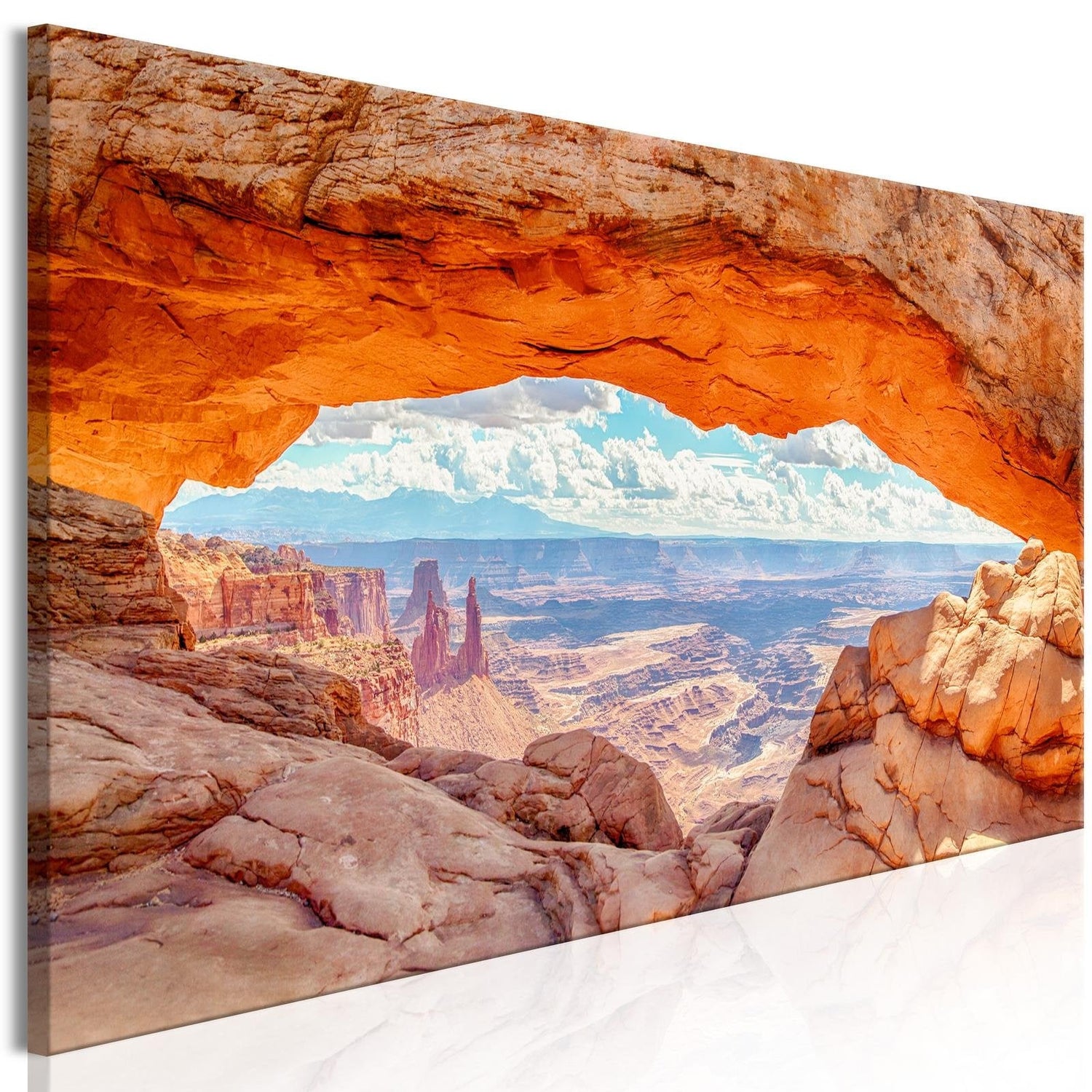 Stretched Canvas Landscape Art - Canyon In Utah Narrow-Tiptophomedecor