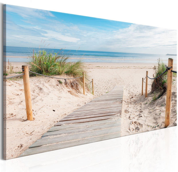 Stretched Canvas Landscape Art - Charming Beach-Tiptophomedecor