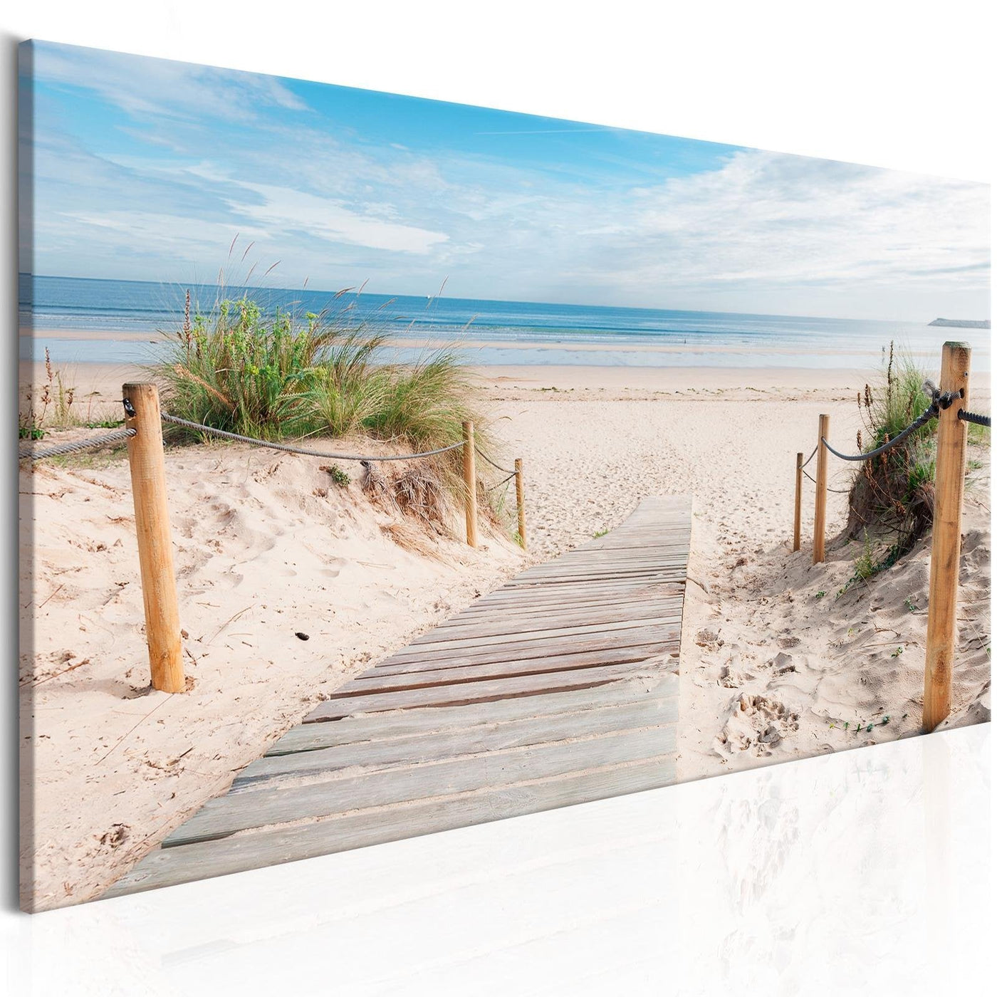 Stretched Canvas Landscape Art - Charming Beach-Tiptophomedecor
