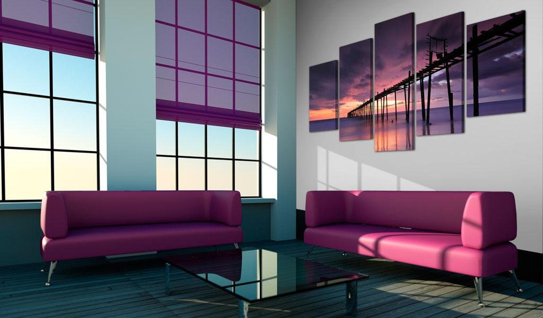 Stretched Canvas Landscape Art - Coast Before The Dusk-Tiptophomedecor