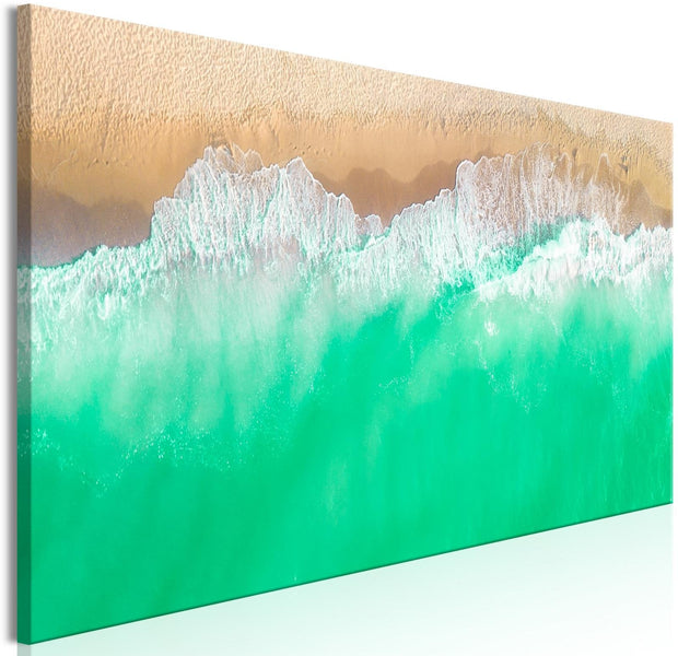 Stretched Canvas Landscape Art - Coast Narrow Green-Tiptophomedecor