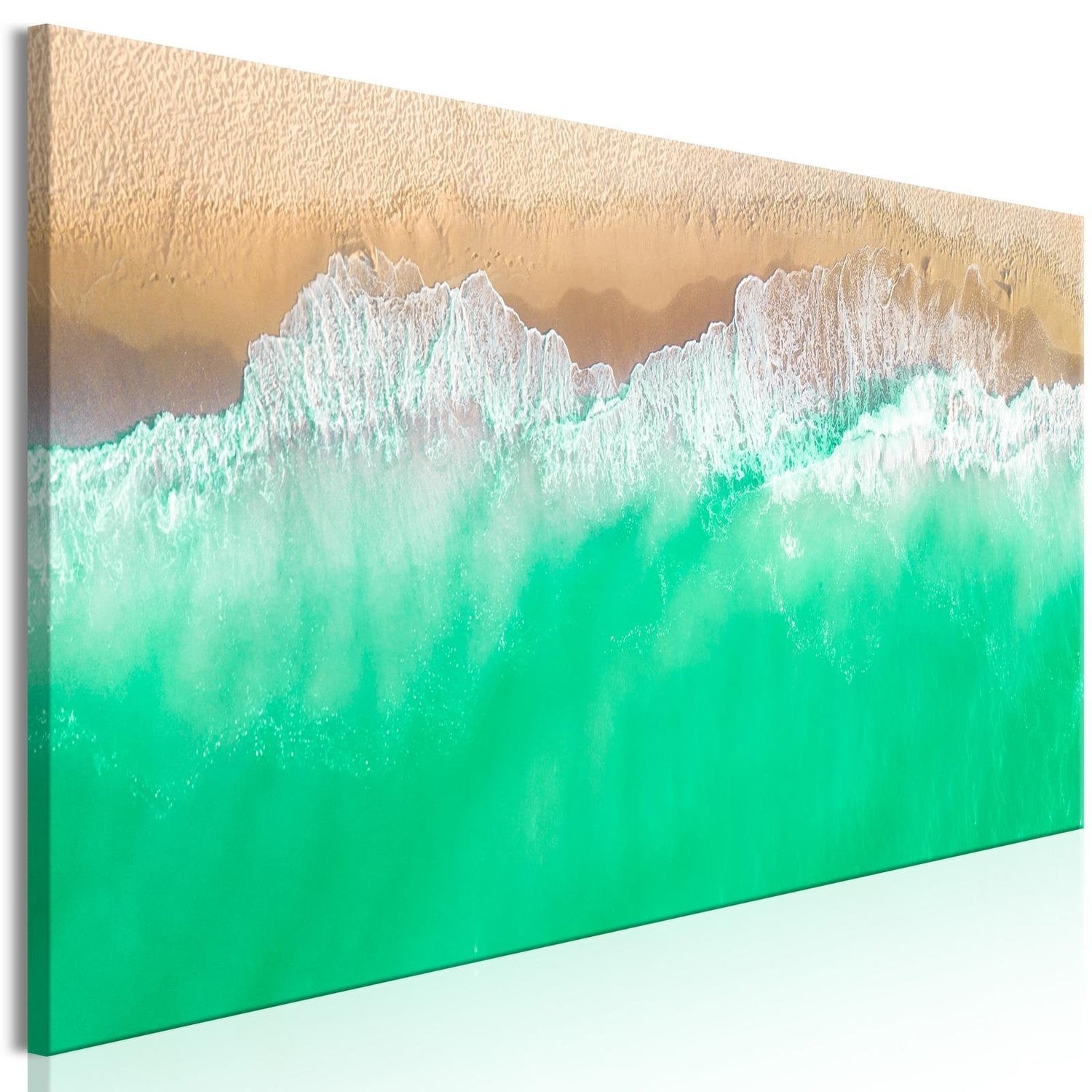 Stretched Canvas Landscape Art - Coast Narrow Green-Tiptophomedecor