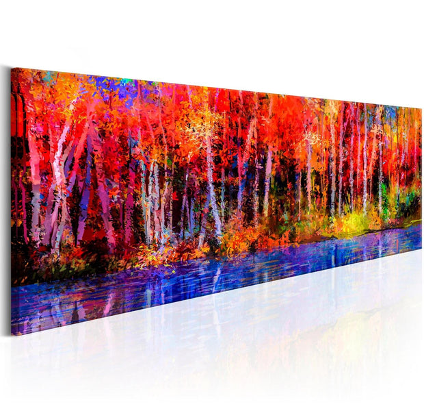 Stretched Canvas Landscape Art - Colorful Autumn Trees-Tiptophomedecor