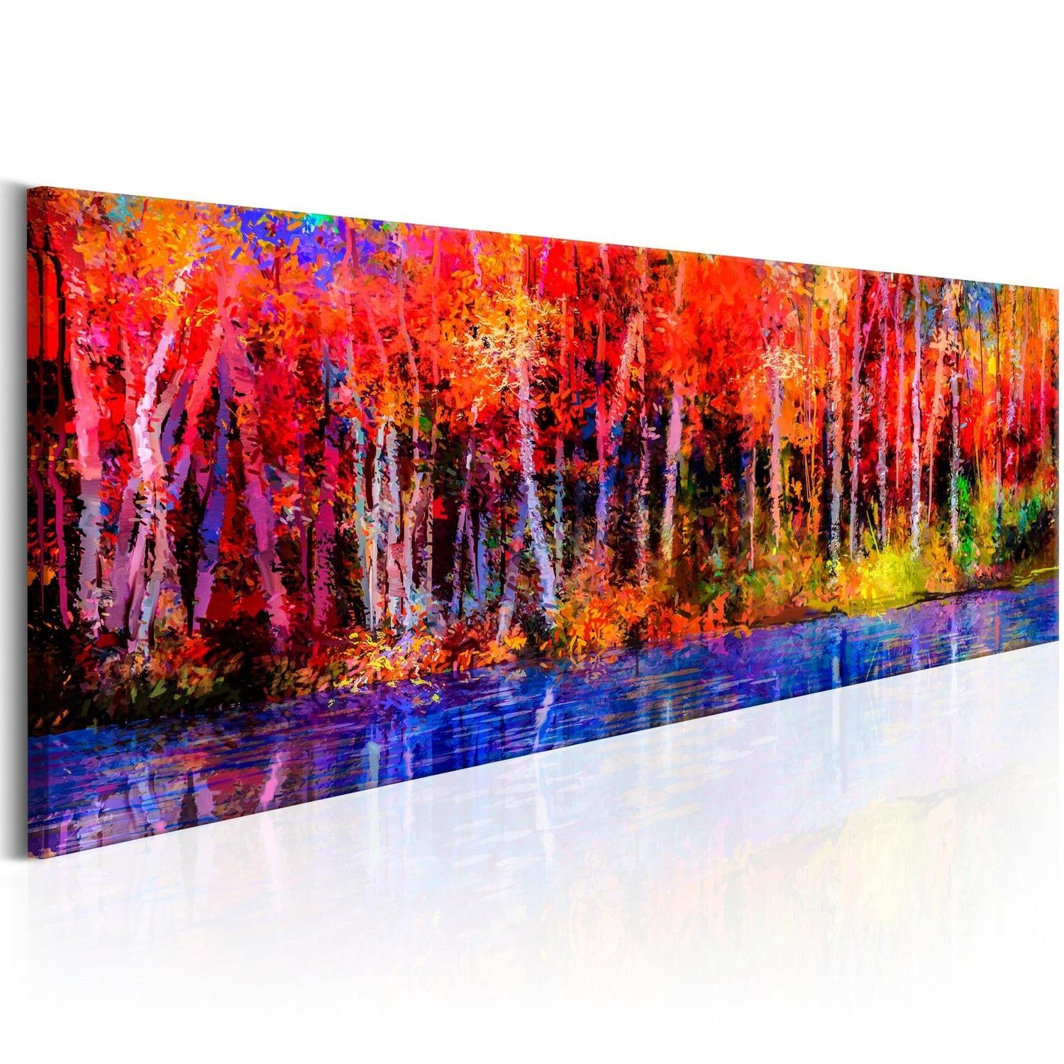 Stretched Canvas Landscape Art - Colorful Autumn Trees-Tiptophomedecor