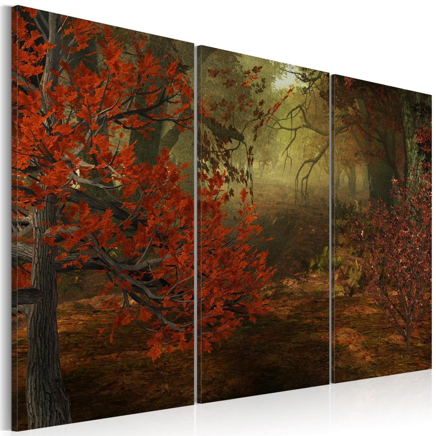 Stretched Canvas Landscape Art - Copse 3 Piece-Tiptophomedecor