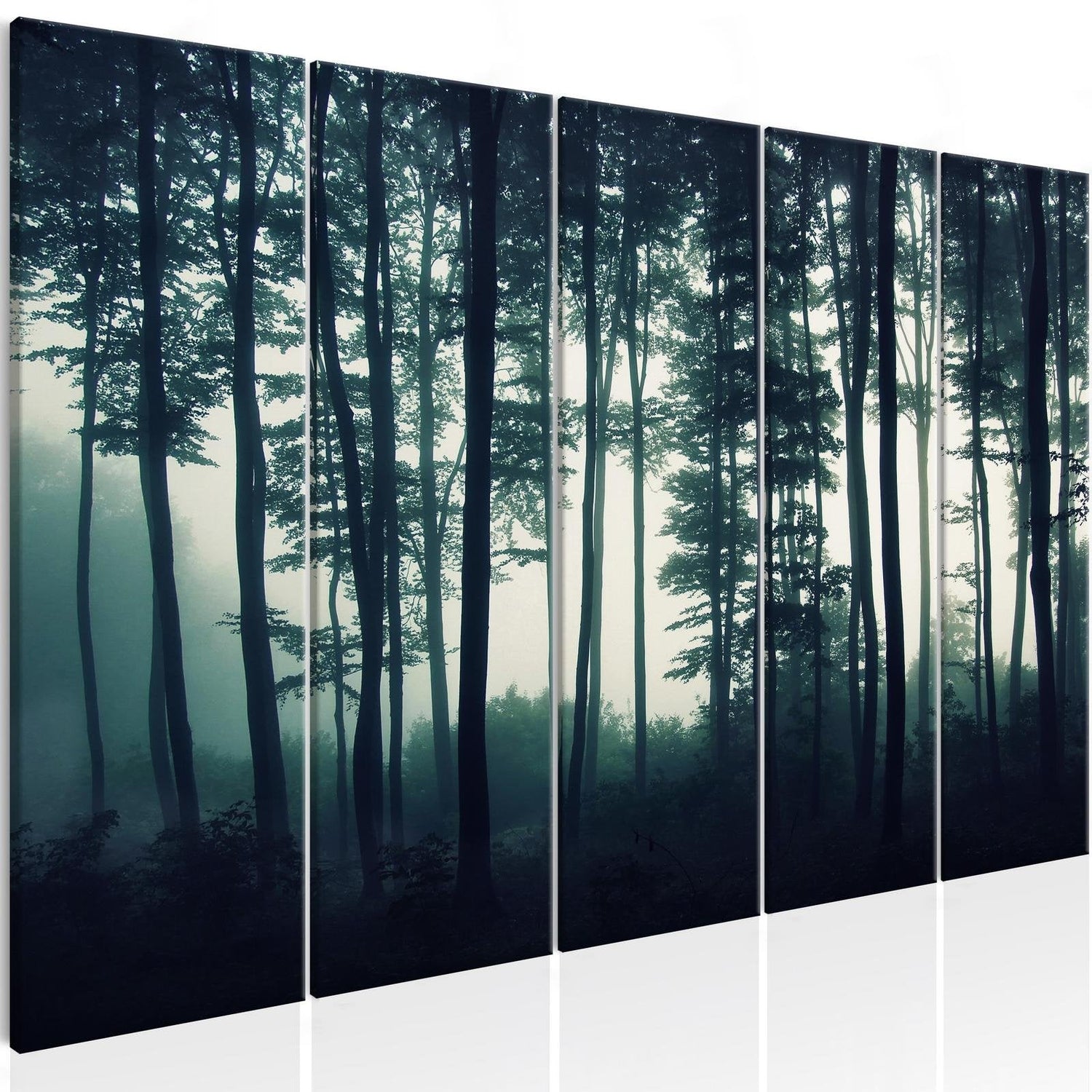 Stretched Canvas Landscape Art - Dark Forest Narrow-Tiptophomedecor