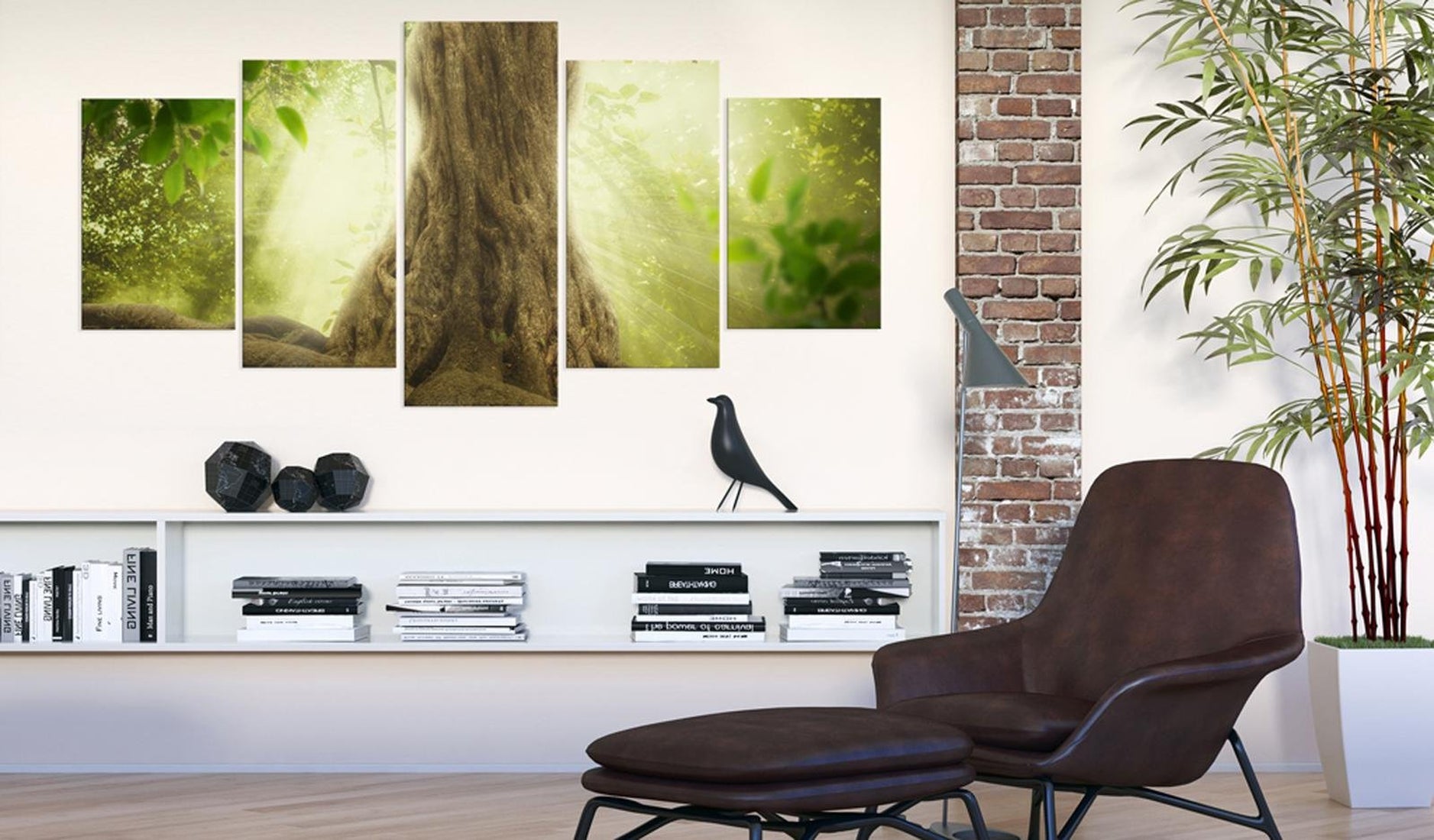 Stretched Canvas Landscape Art - Elves Tree-Tiptophomedecor