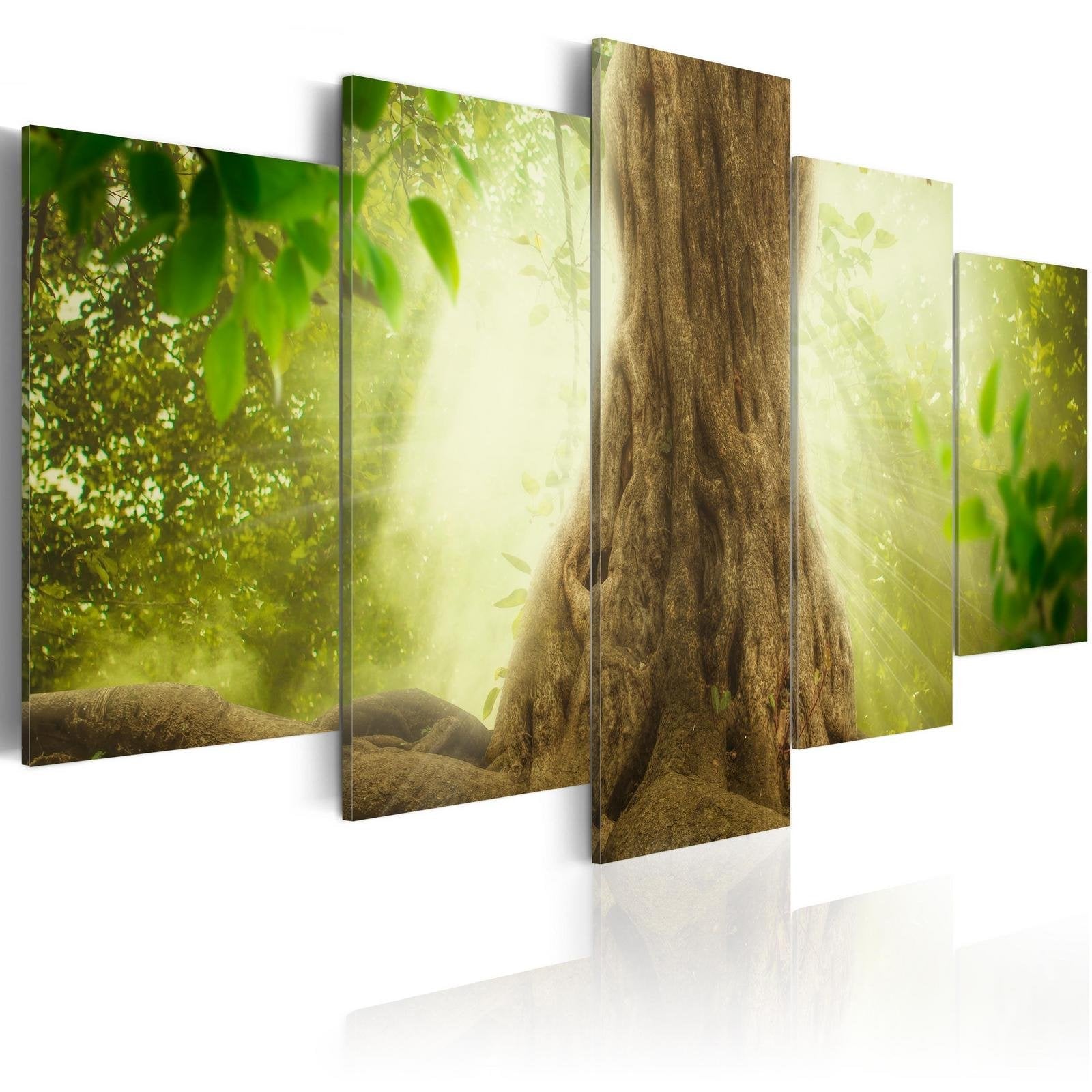 Stretched Canvas Landscape Art - Elves Tree-Tiptophomedecor