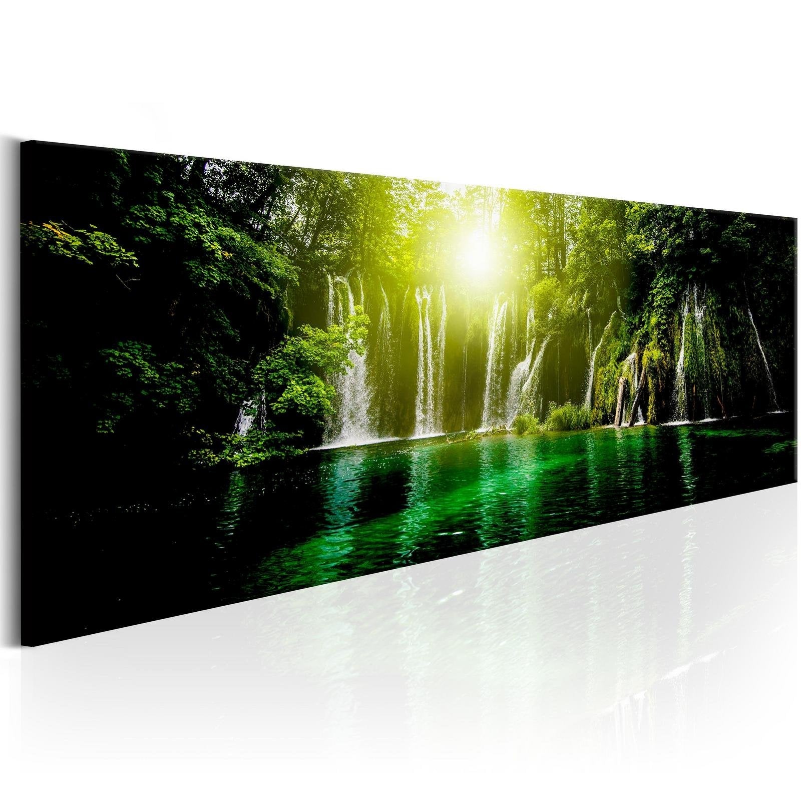 Stretched Canvas Landscape Art - Emerald Treasure-Tiptophomedecor