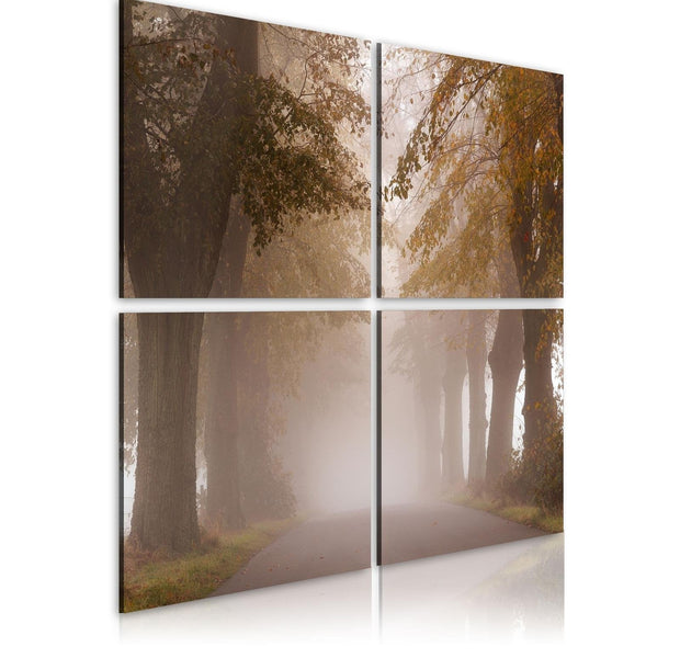 Stretched Canvas Landscape Art - Foggy Alley-Tiptophomedecor