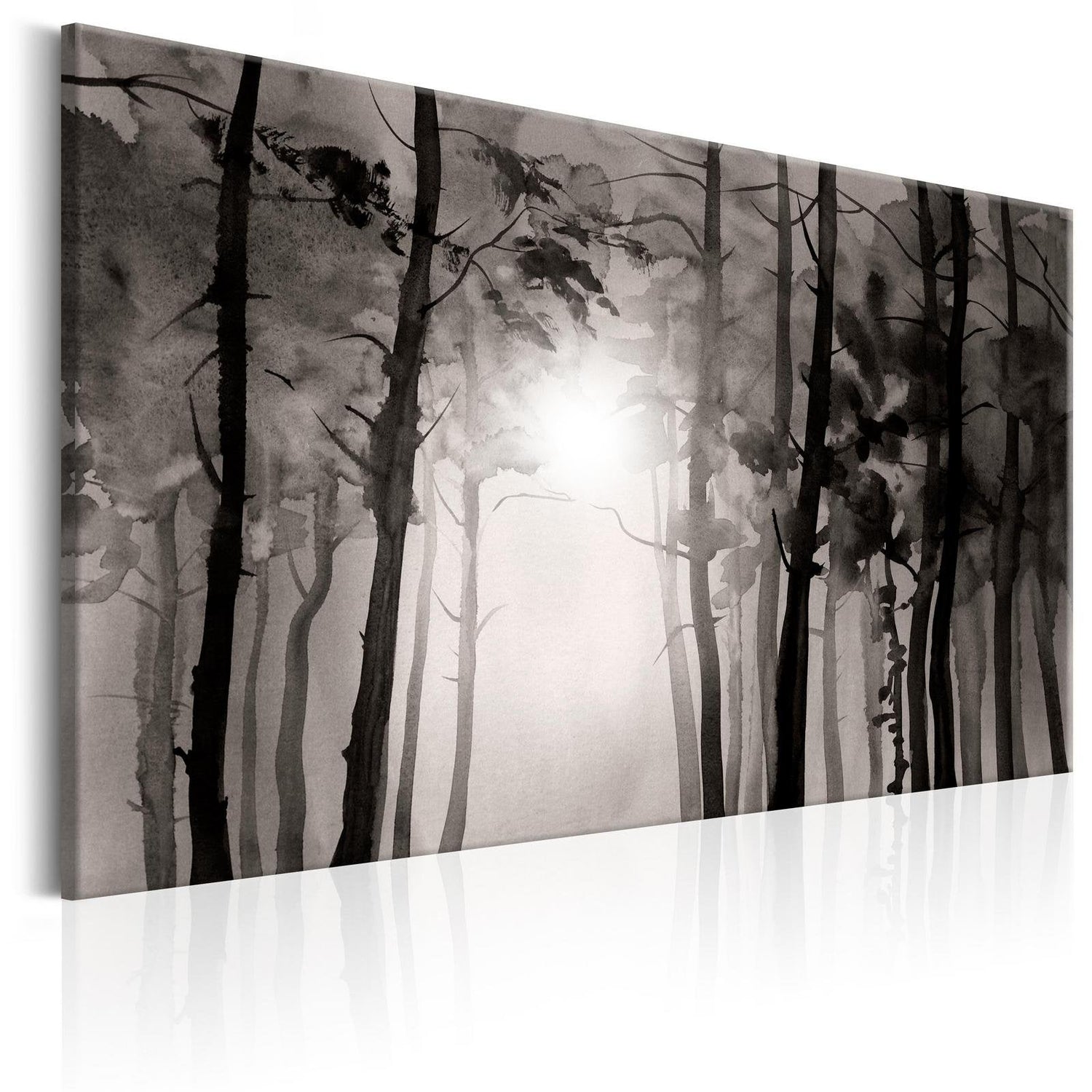 Stretched Canvas Landscape Art - Foggy Forest-Tiptophomedecor